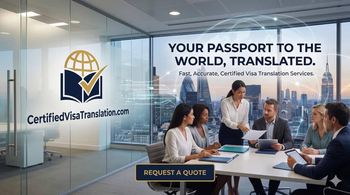 Our certified translation team reviewing documents for UK visa applications